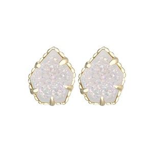 Kendra Scott Tessa Gold Stud Earrings in Iridescent Drusy (sold on site for $85)